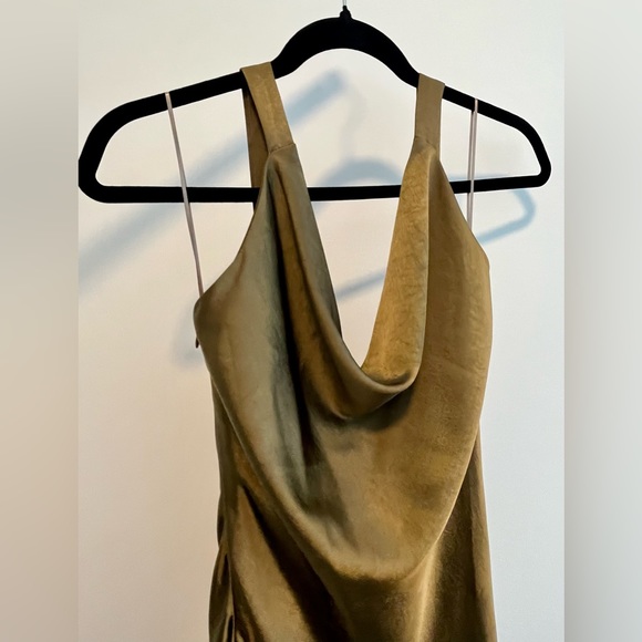 Oliver Satin Cowl Neck Halter Dress - Picture 6 of 11